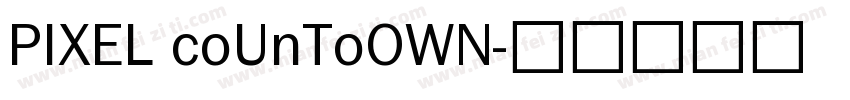 PIXEL coUnToOWN字体转换
